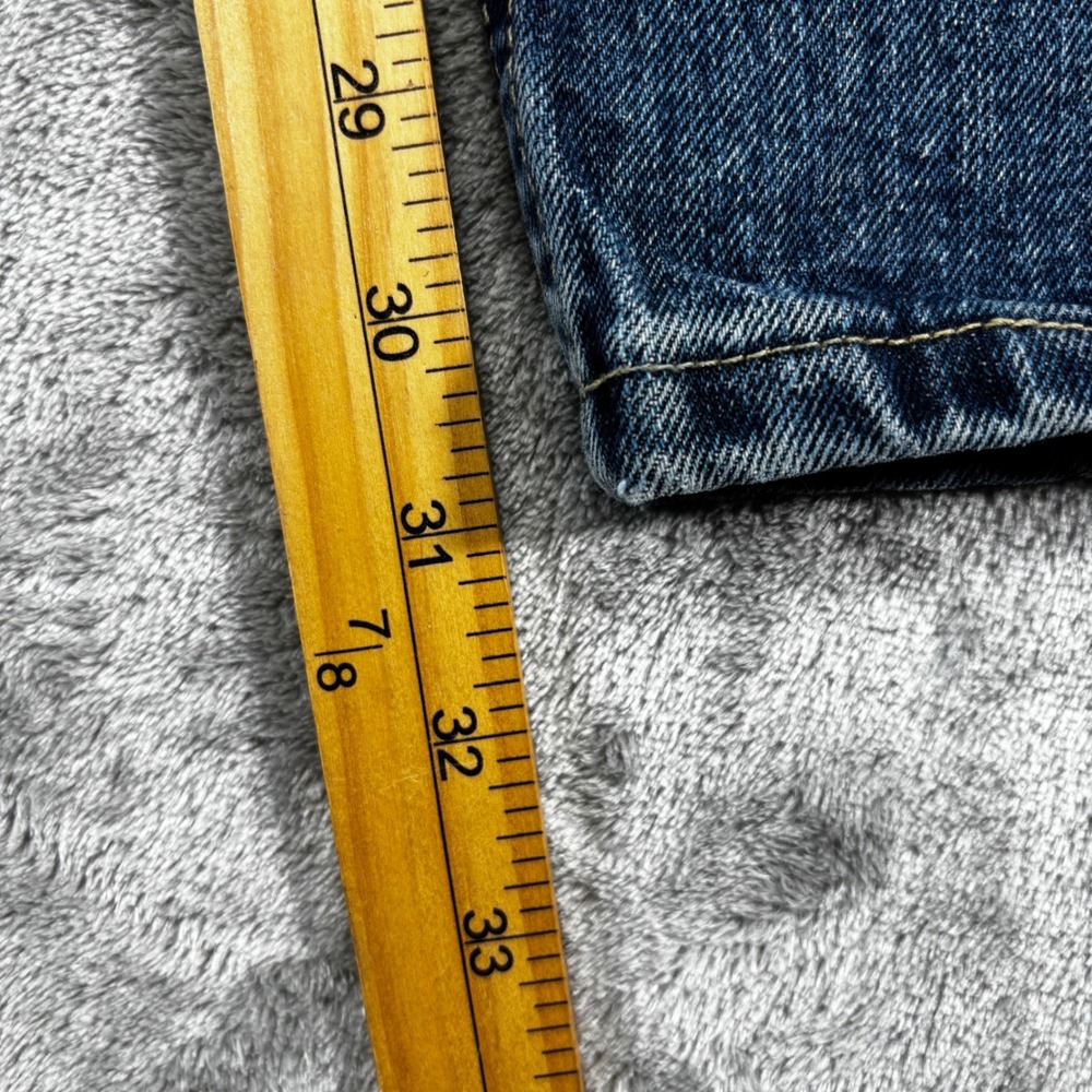 VTG Lee Relaxed Fit Jeans Mens 38x30 Dark Wash Blue Straight Leg Cotton - Picture 6 of 7